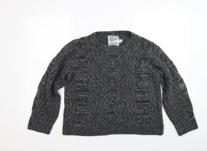 Topman Mens Grey  Knit Pullover Jumper Size M