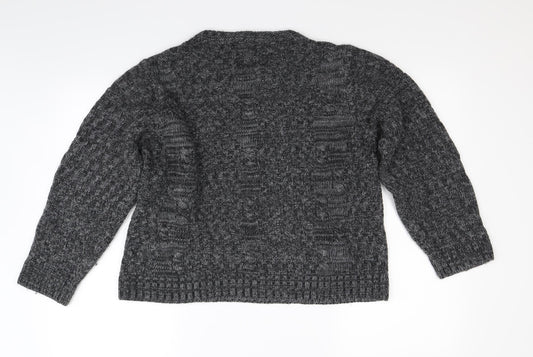 Topman Mens Grey  Knit Pullover Jumper Size M
