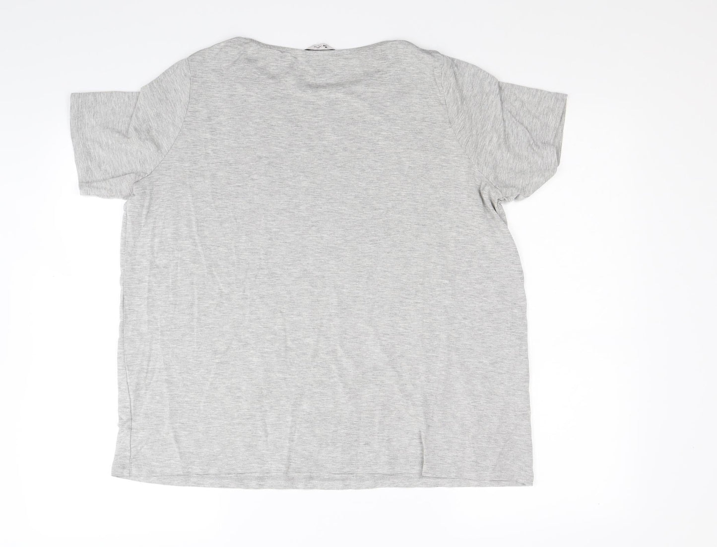 TU Womens Grey  Jersey Basic T-Shirt Size 10  - Stars