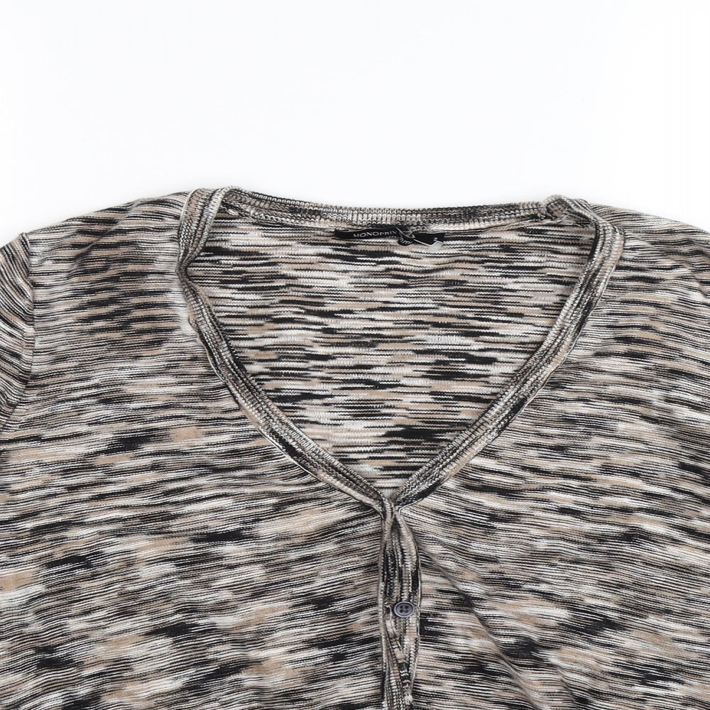 Monoprix Womens Brown  Knit Cardigan Jumper Size S