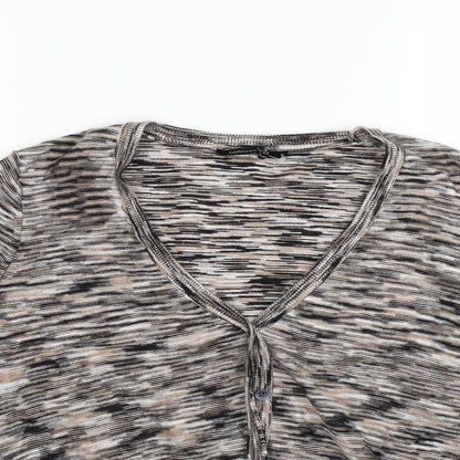Monoprix Womens Brown  Knit Cardigan Jumper Size S