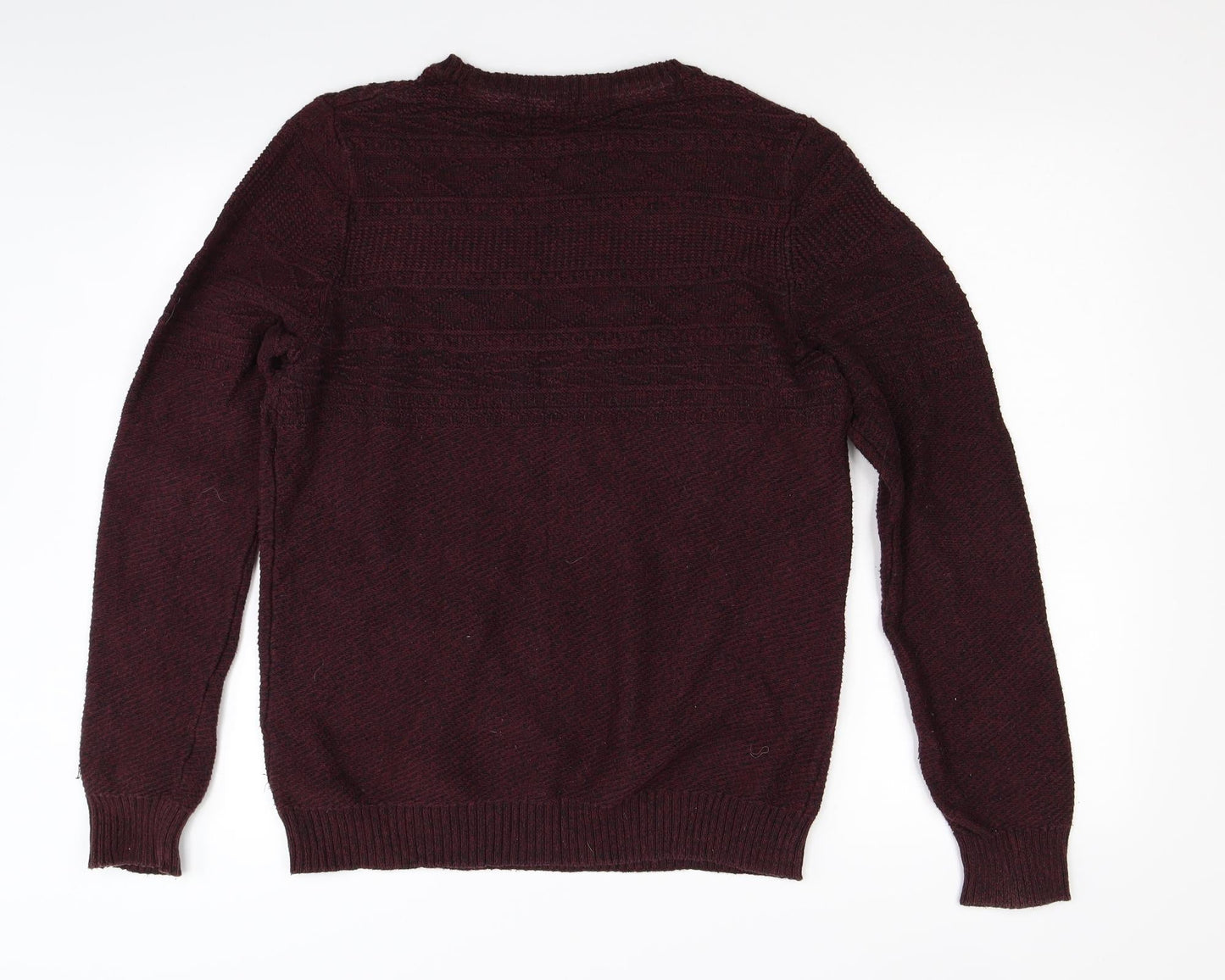 Preworn Mens Red  Knit Pullover Jumper Size S