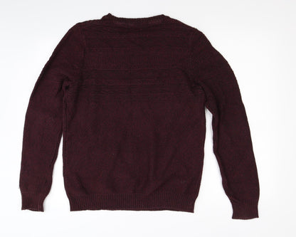 Preworn Mens Red  Knit Pullover Jumper Size S