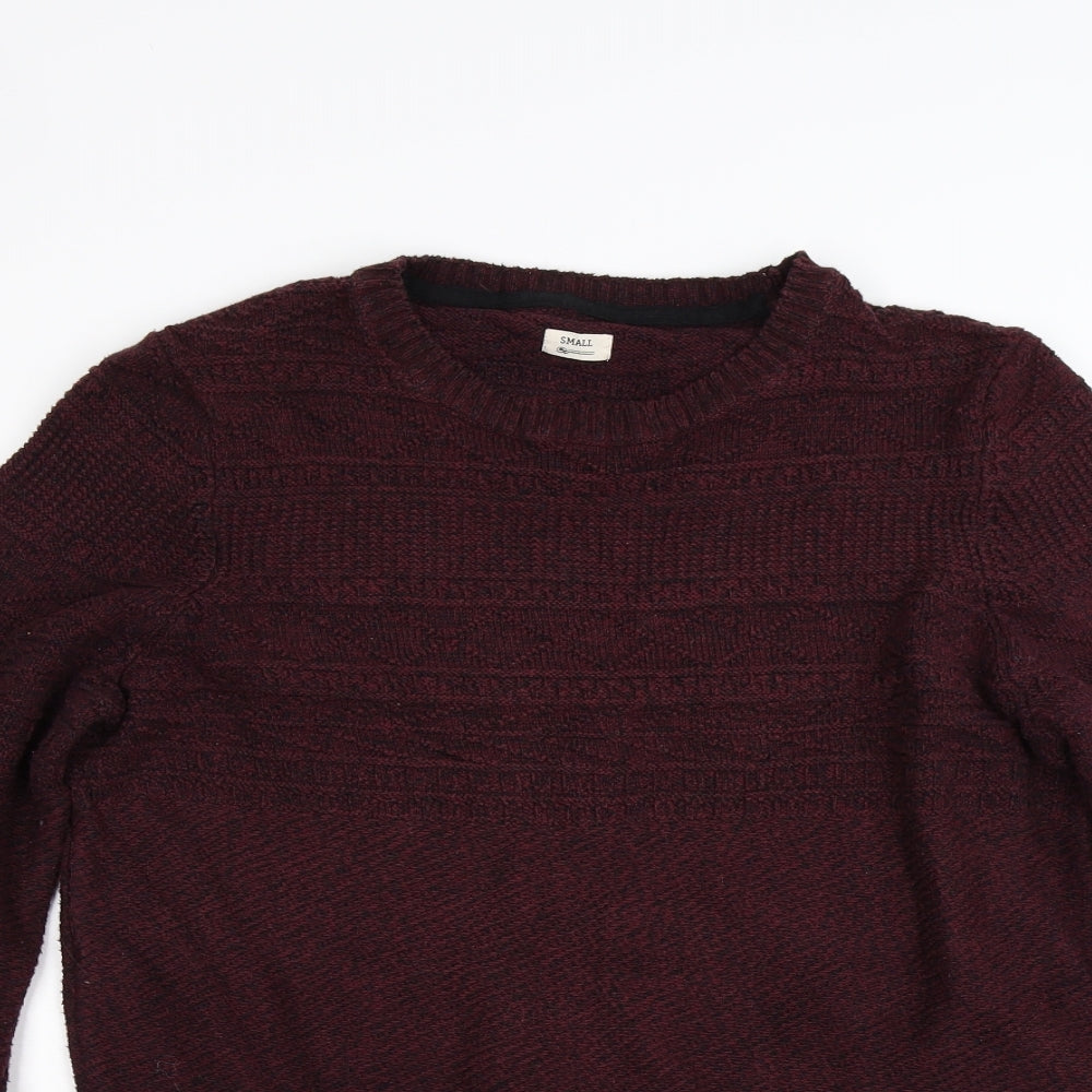 Preworn Mens Red  Knit Pullover Jumper Size S