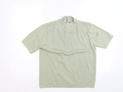 Womens UK Size L Talisa Green Basic Blouse