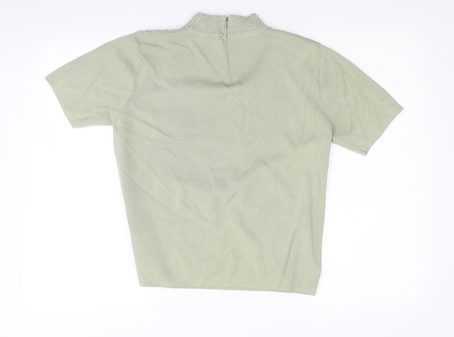 Womens UK Size L Talisa Green Basic Blouse