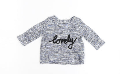 Primark Baby Blue  Knit Pullover Jumper Size 0-3 Months  - Loverly