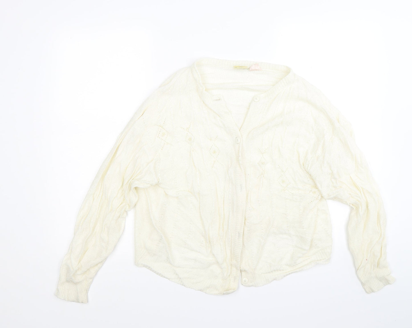 Jean lauren Womens White   Cardigan Jumper Size 16