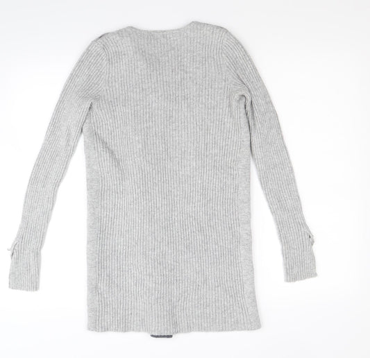 Star Womens Grey   Full Zip Jumper Size 8