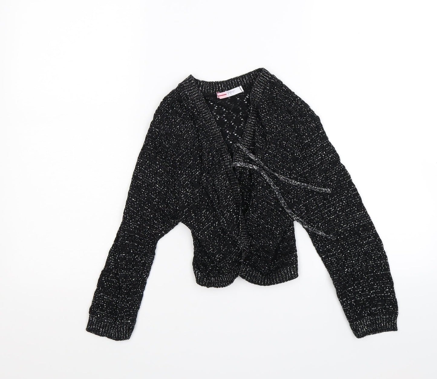 Papaya Womens Black  Knit Wrap Jumper Size M