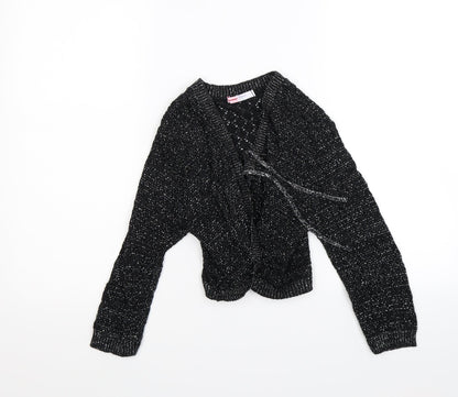 Papaya Womens Black  Knit Wrap Jumper Size M