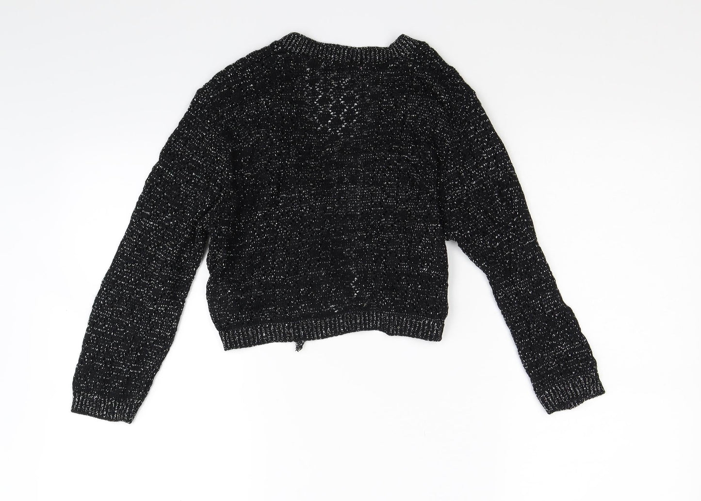 Papaya Womens Black  Knit Wrap Jumper Size M