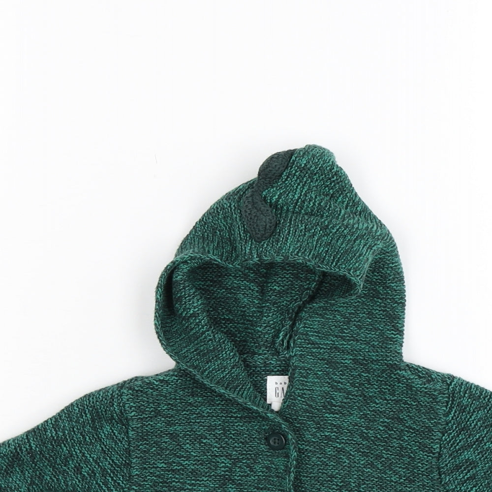 Gap Girls Green   Cardigan Hoodie Size 2 Years