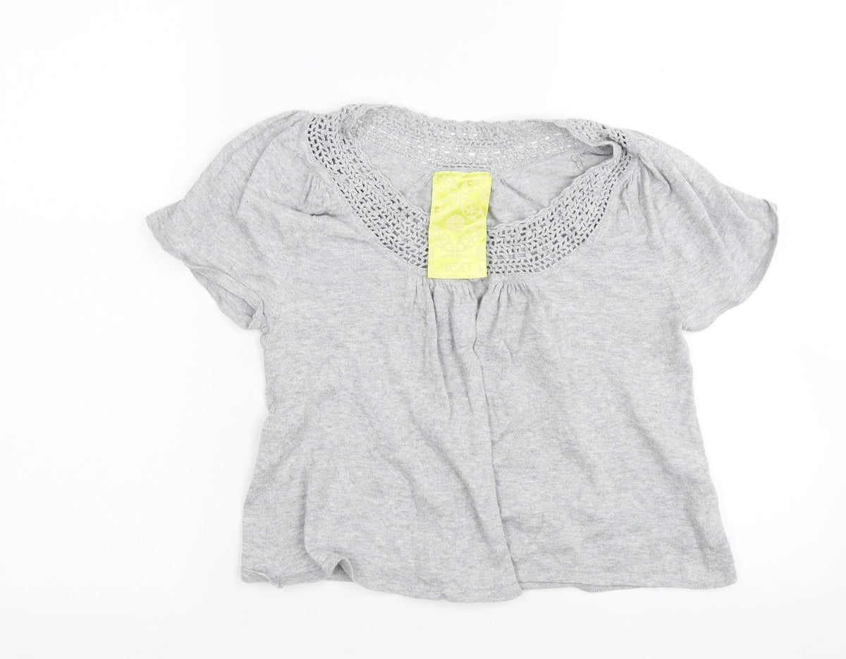 Next Womens Grey   Wrap Jumper Size 8