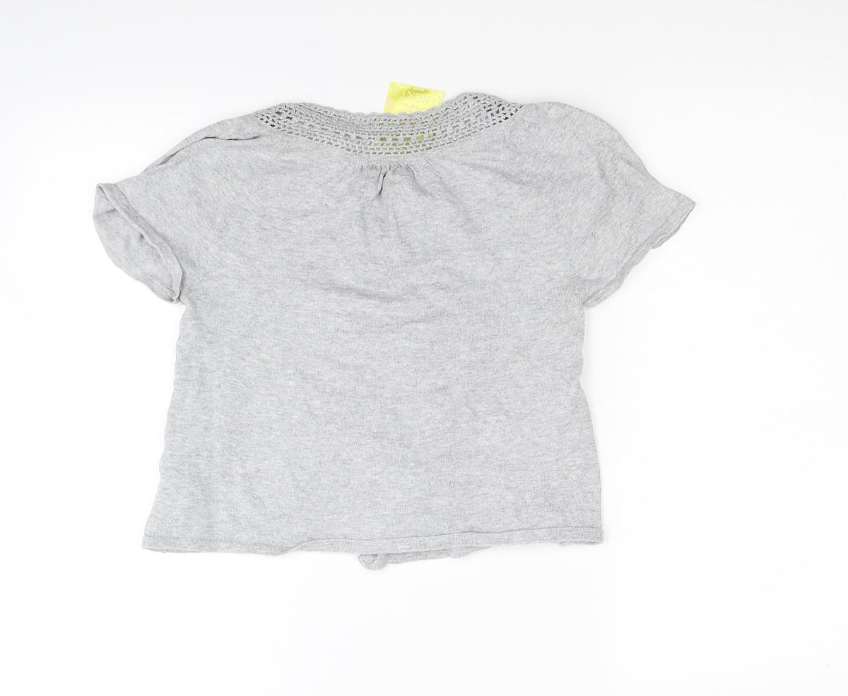Next Womens Grey   Wrap Jumper Size 8