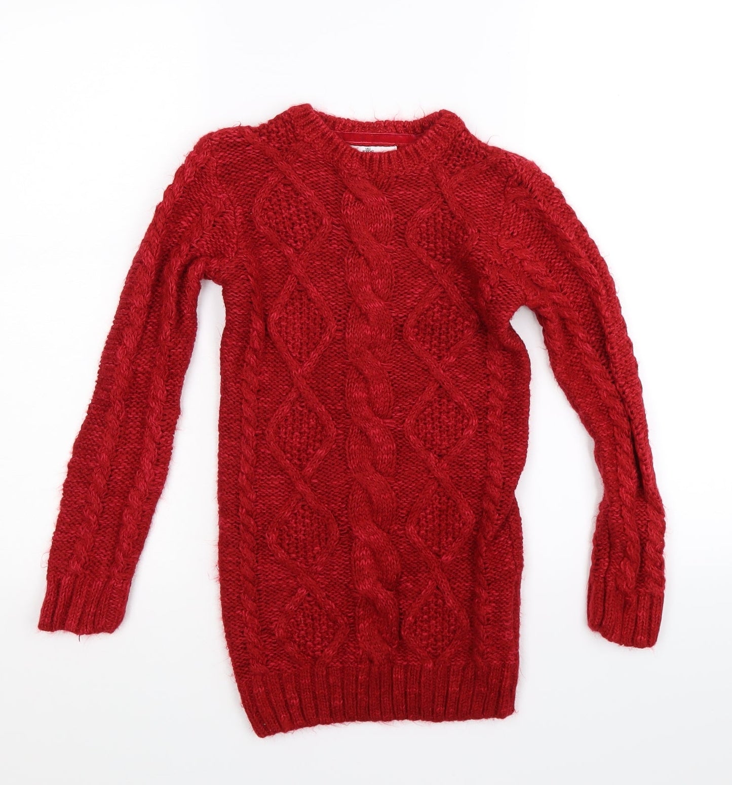 Marks and Spencer Girls Red   Jumper Dress