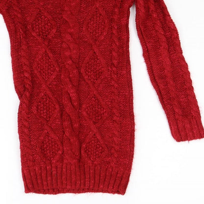 Marks and Spencer Girls Red   Jumper Dress