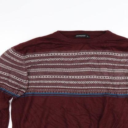 Ceader wood state Mens Red   Pullover Jumper Size L