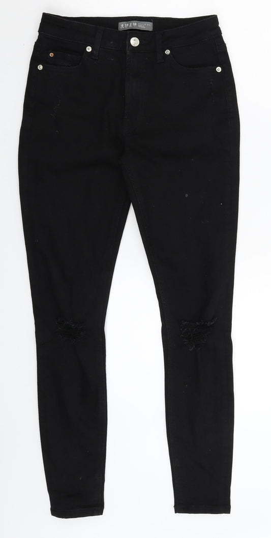 Denim & Co. Womens Beige  Denim Skinny Jeans Size 10 L27 in