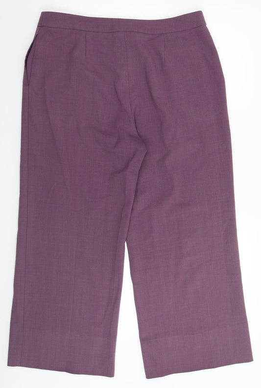 Womens UK Size 34 in Artigiano Regular Fit Windbreaker Purple Trousers
