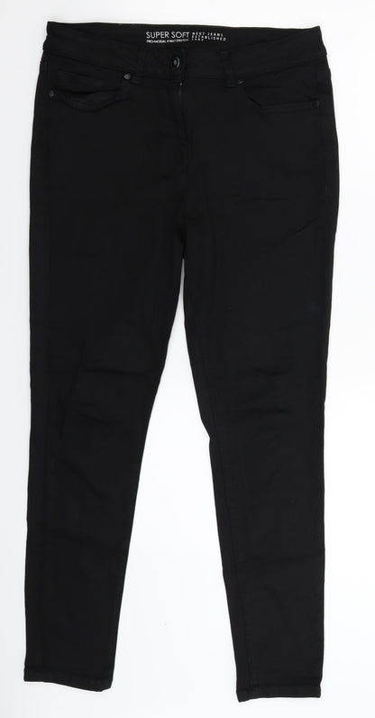 NEXT Womens Black  Denim Skinny Jeans Size 32 in L28 in