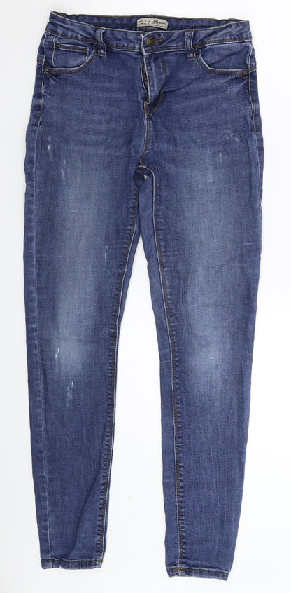 Denim & Co. Womens Blue  Denim Skinny Jeans Size 10 L29 in