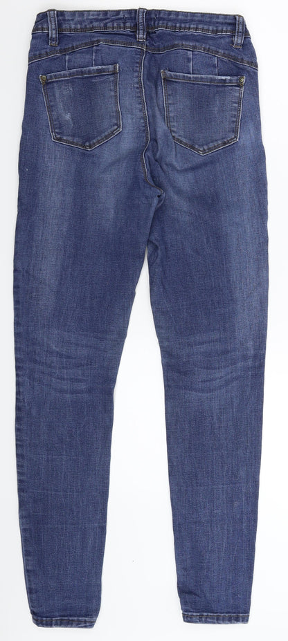 Denim & Co. Womens Blue  Denim Skinny Jeans Size 10 L29 in