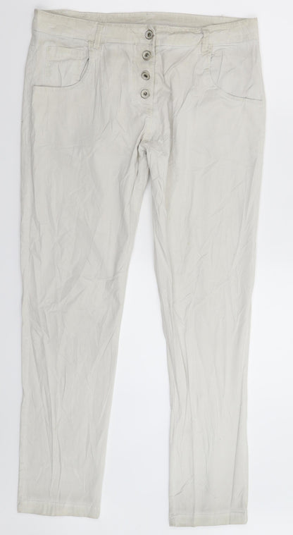 Womens UK Size 34 in Preworn Extra-Slim Fit  Grey Trousers