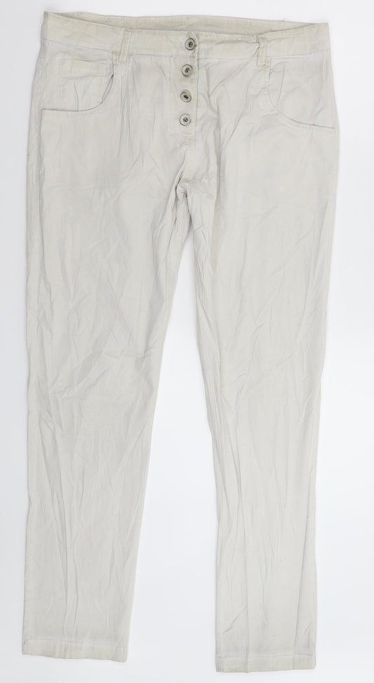 Womens UK Size 34 in Preworn Extra-Slim Fit  Grey Trousers