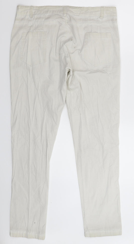 Womens UK Size 34 in Preworn Extra-Slim Fit  Grey Trousers