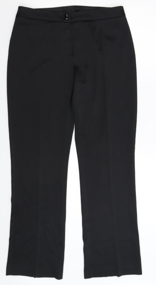 OPUS Womens Black   Trousers  Size 12 L32 in