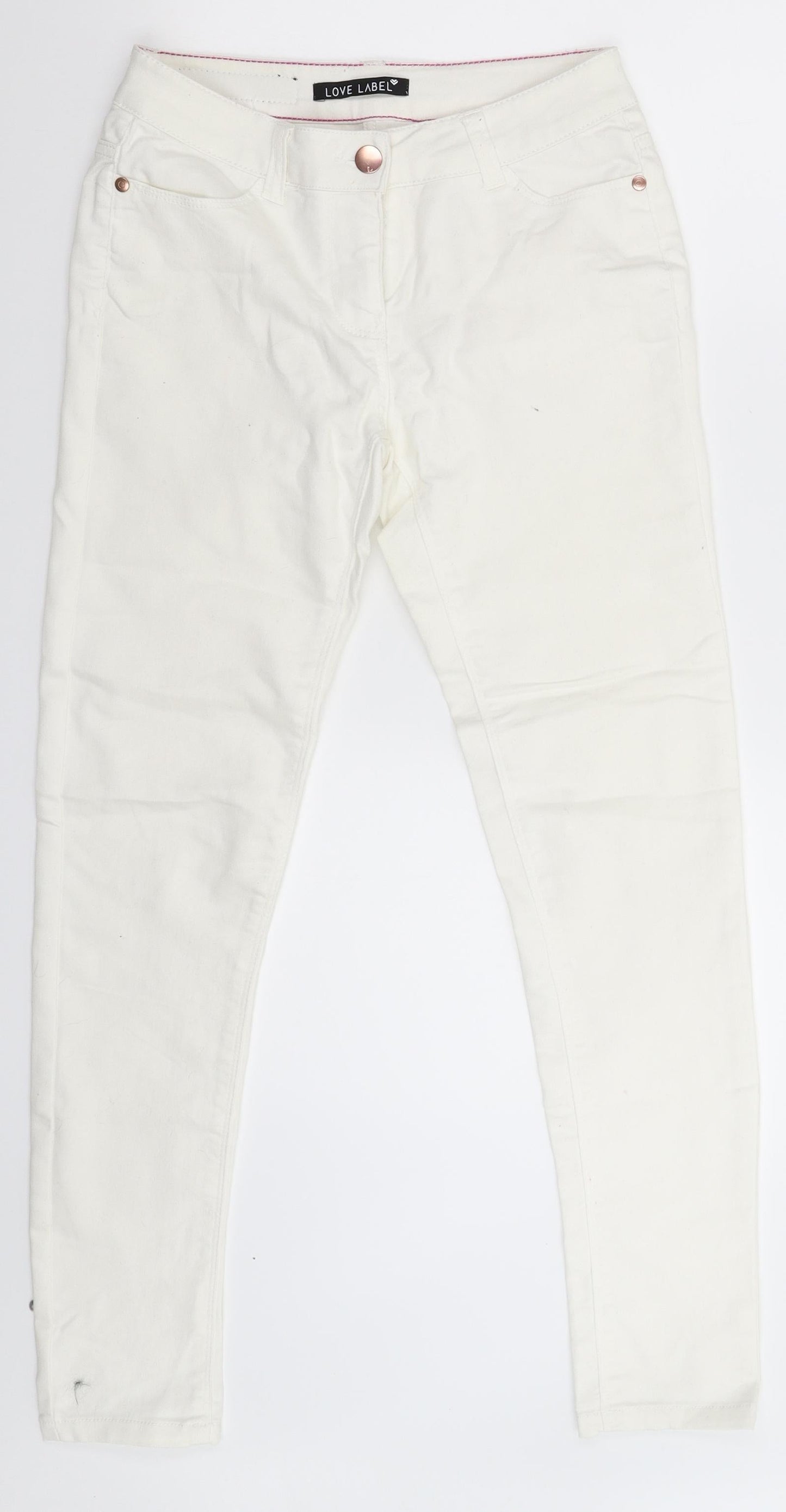 Womens UK Size 8 Love Label Extra-Slim Fit Skinny White Jeans