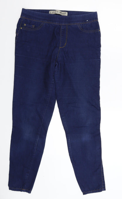 Denim & Co. Womens Blue  Denim Jegging Jeans Size 12 L28 in