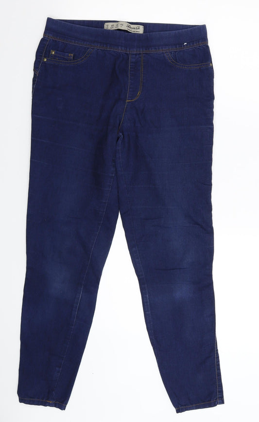Denim & Co. Womens Blue  Denim Jegging Jeans Size 12 L28 in