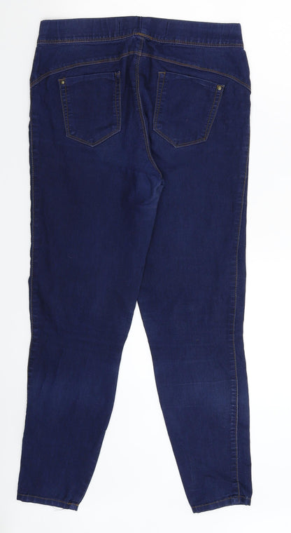 Denim & Co. Womens Blue  Denim Jegging Jeans Size 12 L28 in