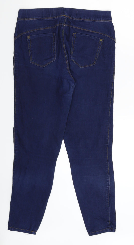 Denim & Co. Womens Blue  Denim Jegging Jeans Size 12 L28 in