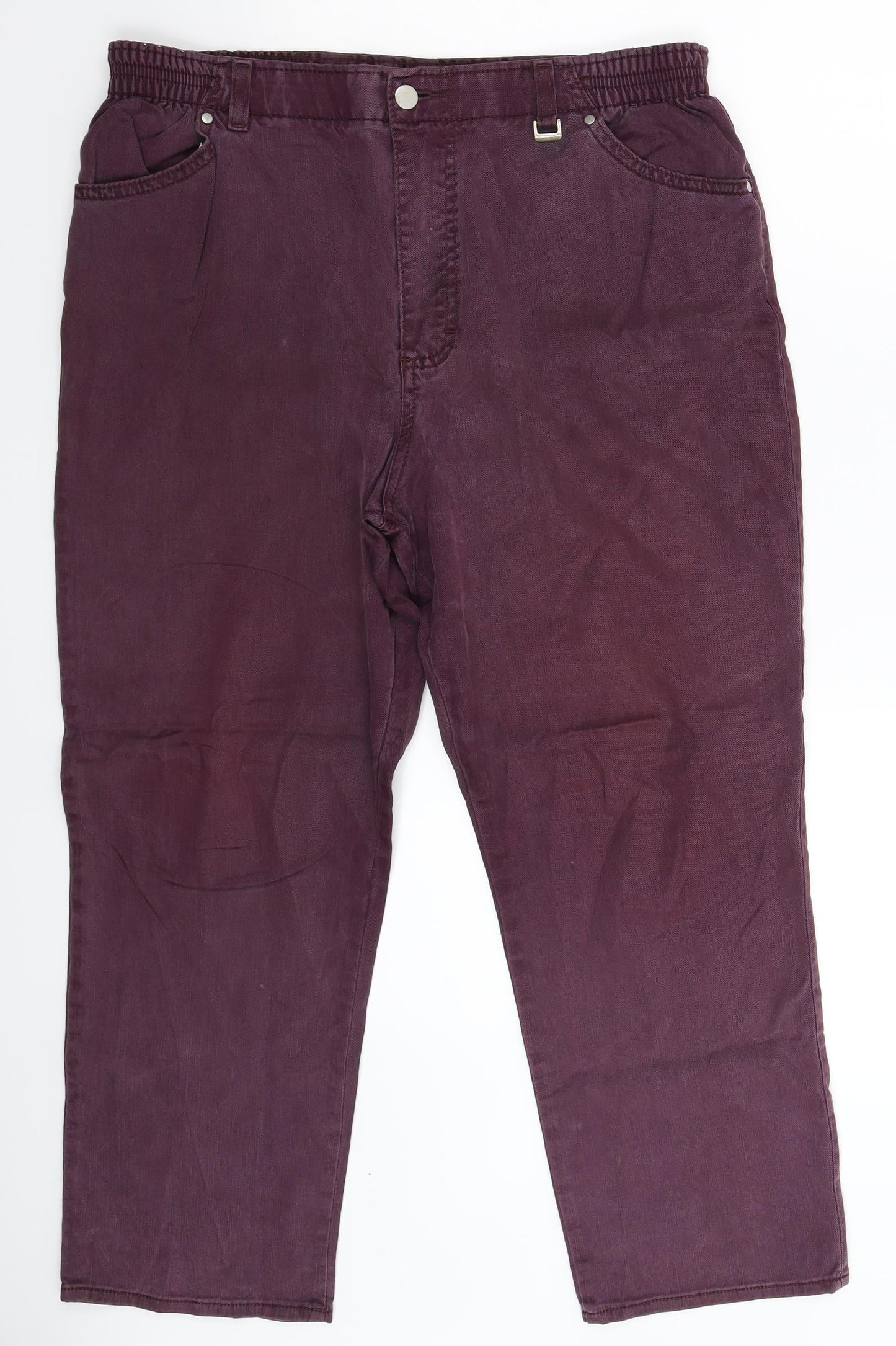 Womens UK Size 34 in Preworn Regular Fit Straight Brown Jeans