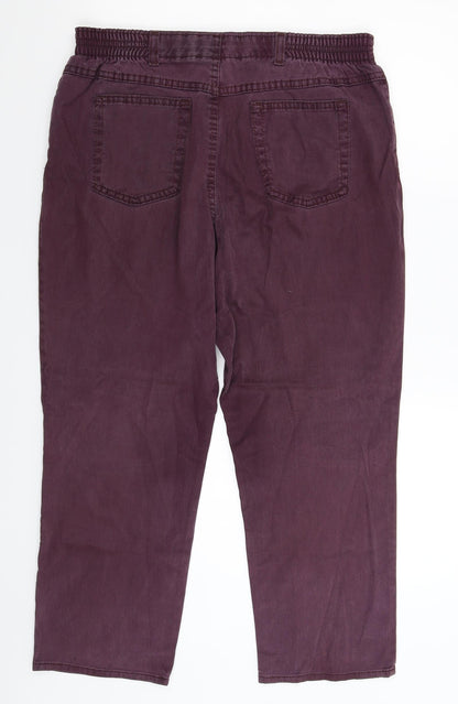 Womens UK Size 34 in Preworn Regular Fit Straight Brown Jeans