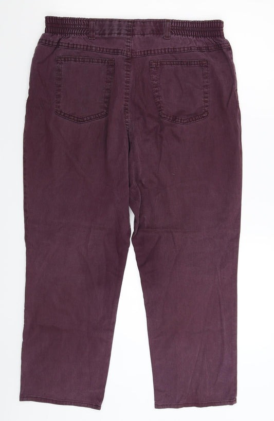 Womens UK Size 34 in Preworn Regular Fit Straight Brown Jeans