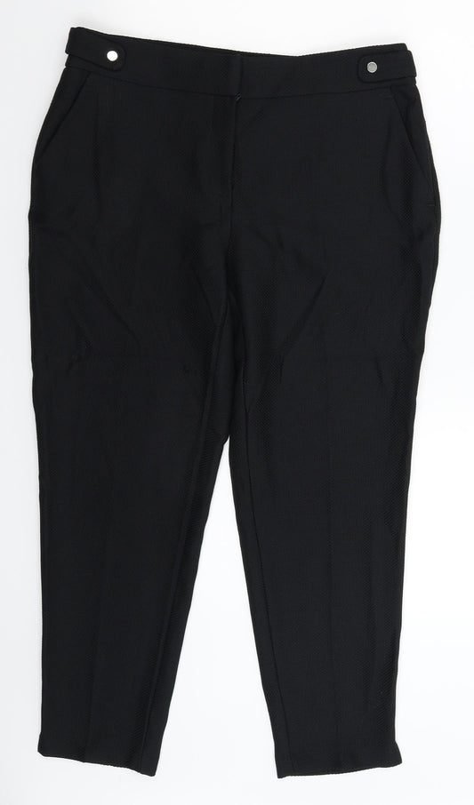 Womens UK Size 12 Dorothy Perkins Extra-Slim Fit  Black Trousers