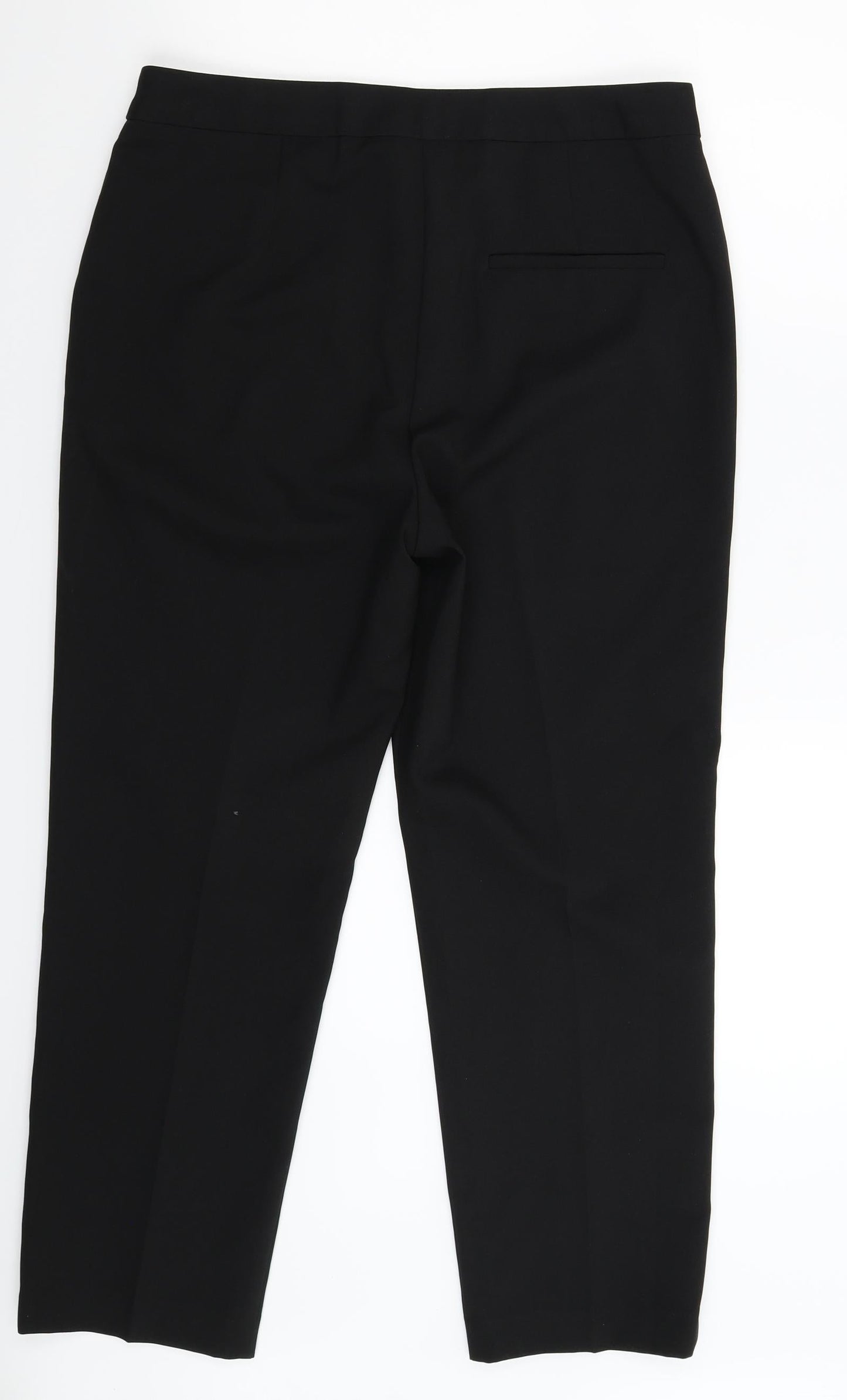 Womens UK Size 12 Papaya Regular Fit Dress Pants Black Trousers