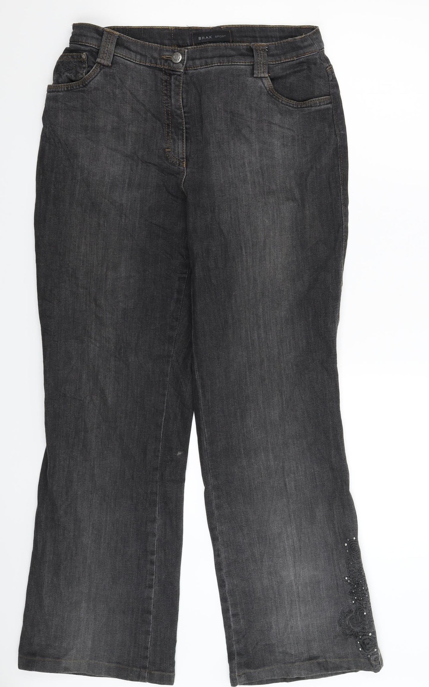 BRAX Womens Grey  Denim Bootcut Jeans Size 30 in L30 in