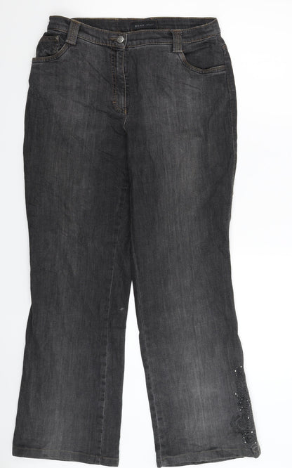 BRAX Womens Grey  Denim Bootcut Jeans Size 30 in L30 in