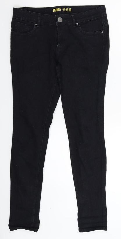 Denim & Co. Womens Black  Denim Jegging Jeans Size 10 L29 in