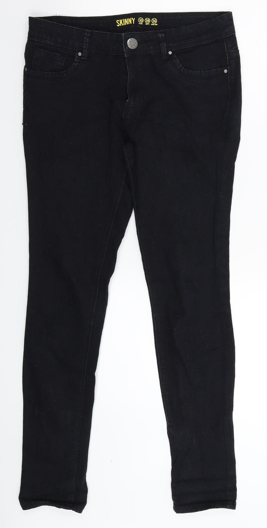 Denim & Co. Womens Black  Denim Jegging Jeans Size 10 L29 in