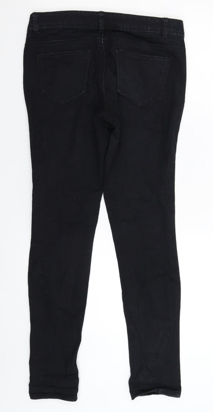 Denim & Co. Womens Black  Denim Jegging Jeans Size 10 L29 in