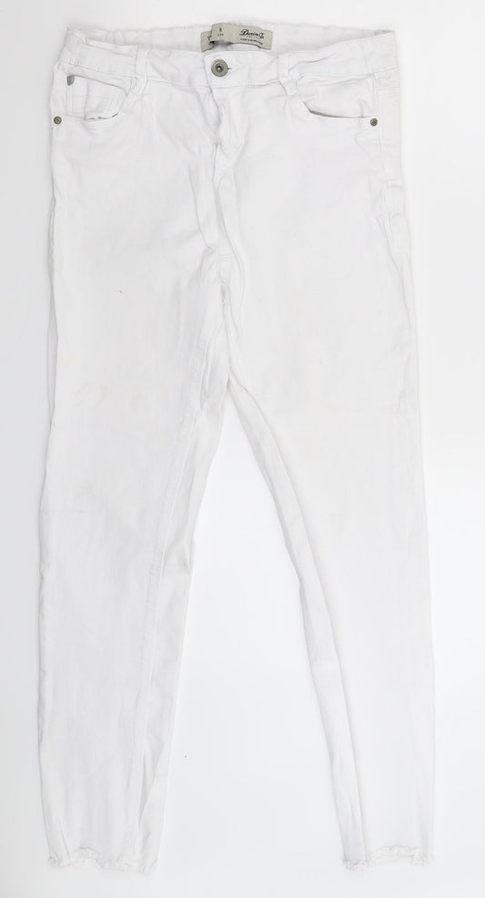 Denim & Co. Womens White  Denim Skinny Jeans Size 12 L27 in