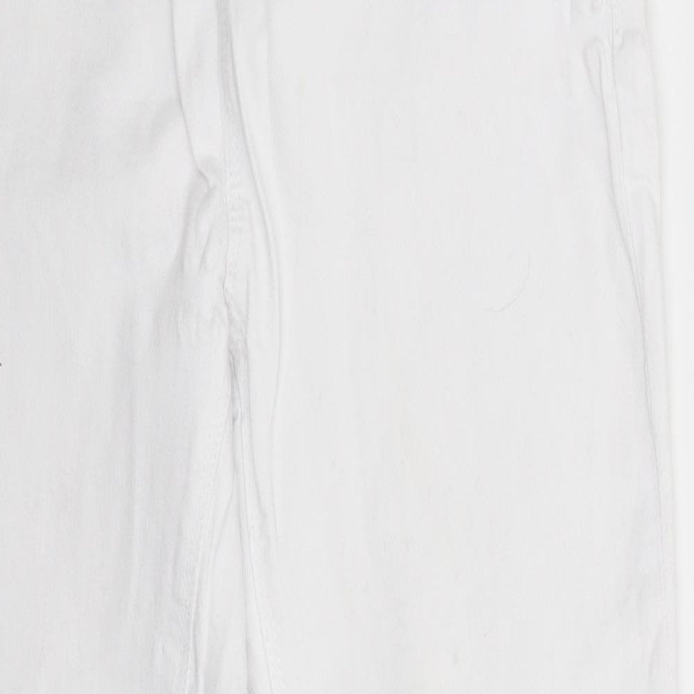Denim & Co. Womens White  Denim Skinny Jeans Size 12 L27 in