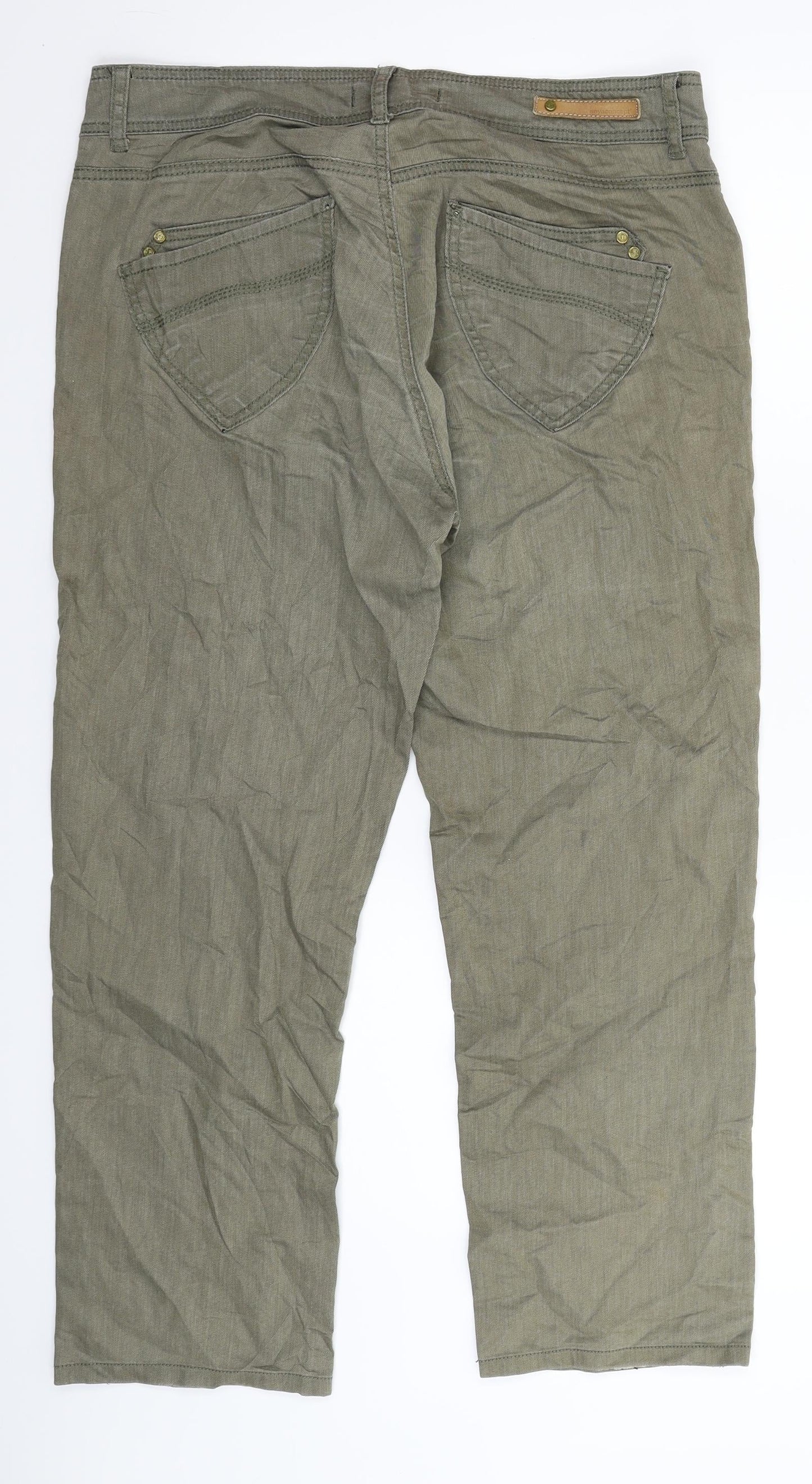 Womens UK Size 33 in Soyaconcept Regular Fit Straight Green Jeans