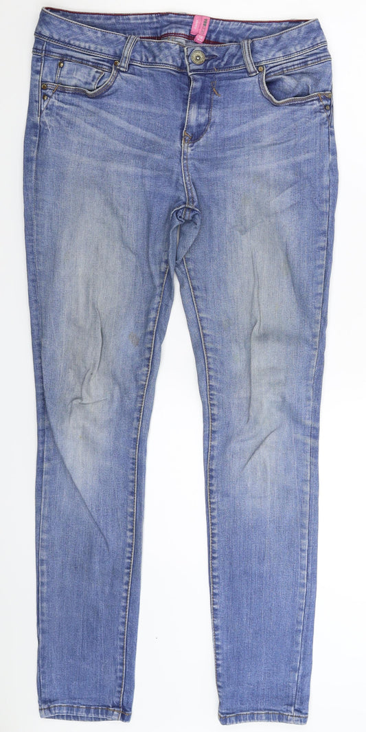 New Look Womens Blue  Denim Skinny Jeans Size 12 L29 in